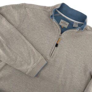 Quiksilver Waterman Collection Mens Quarter Zip Pullover Sweater Size XL Tan